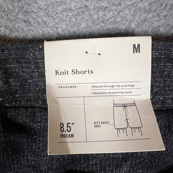 Goodfellow Knit Shorts Mens Medium Gray New Drawstring Relaxed 8.5 Inseam - Picture 8 of 9
